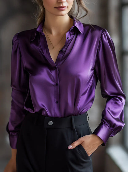 Celestia Bloom Butter Silk Blouse