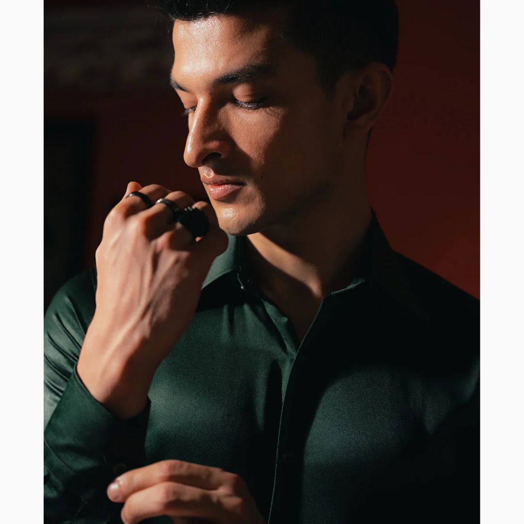 Evergreen Opulence Butter Silk Men's Shirt