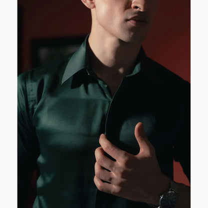 Evergreen Opulence Butter Silk Men's Shirt