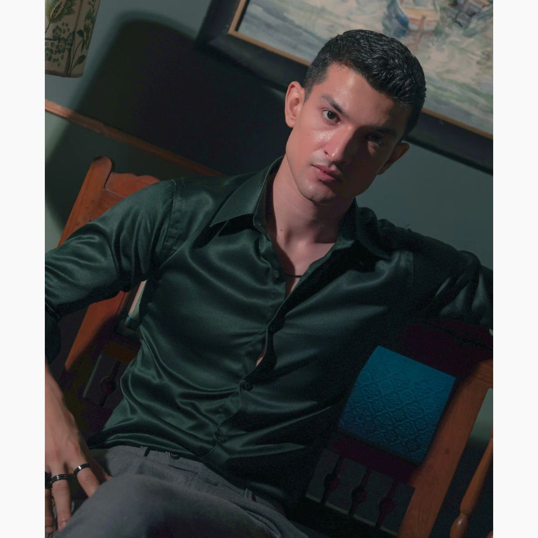 Evergreen Opulence Butter Silk Men's Shirt
